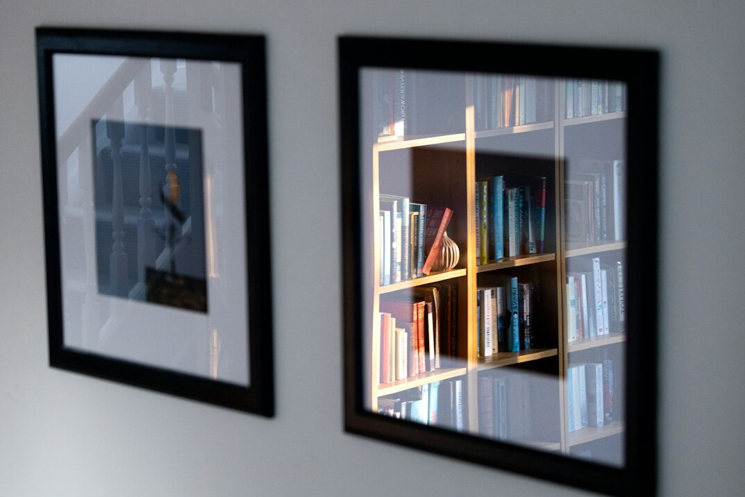 Library shelves full of books