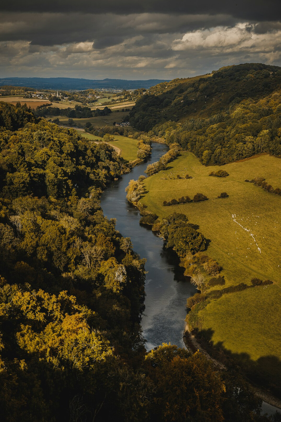River winding through a green valley